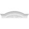 Ekena Millwork Segment Arch W/ Flankers 4 Spoke Architectural Grade PVC Pediment, 30"W x 8-1/2"H x 2-1/2"P PEDPS030X085SGF04 - alternate 4